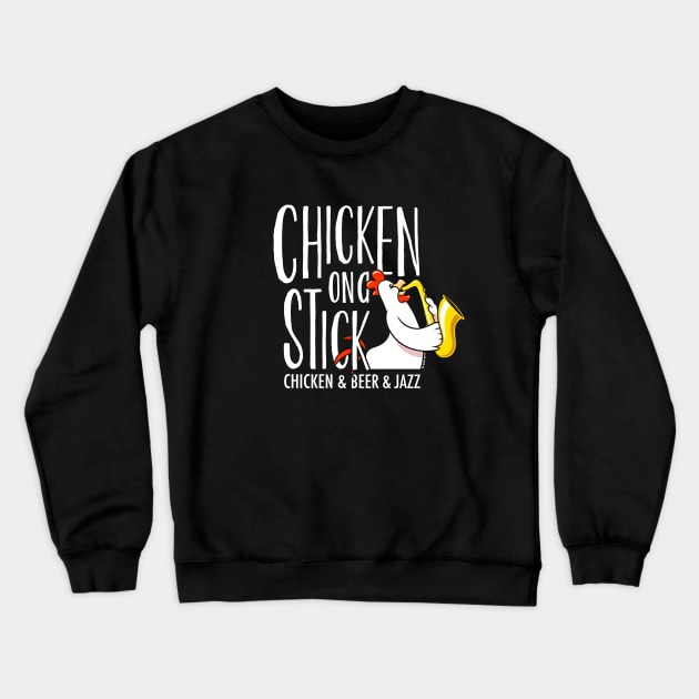 Chicken On A Stick Crewneck Sweatshirt by wloem